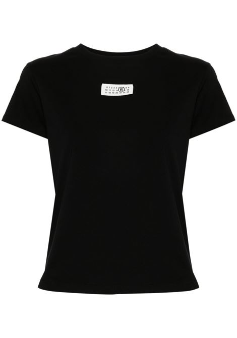 Black Numbers-motif T-shirt Mm6 maison margiela - women